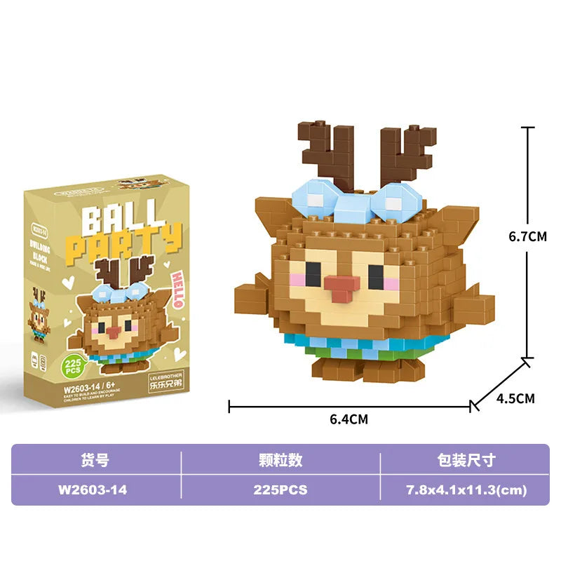 Children Unisex Animal Cartoon Plastic Building Toys