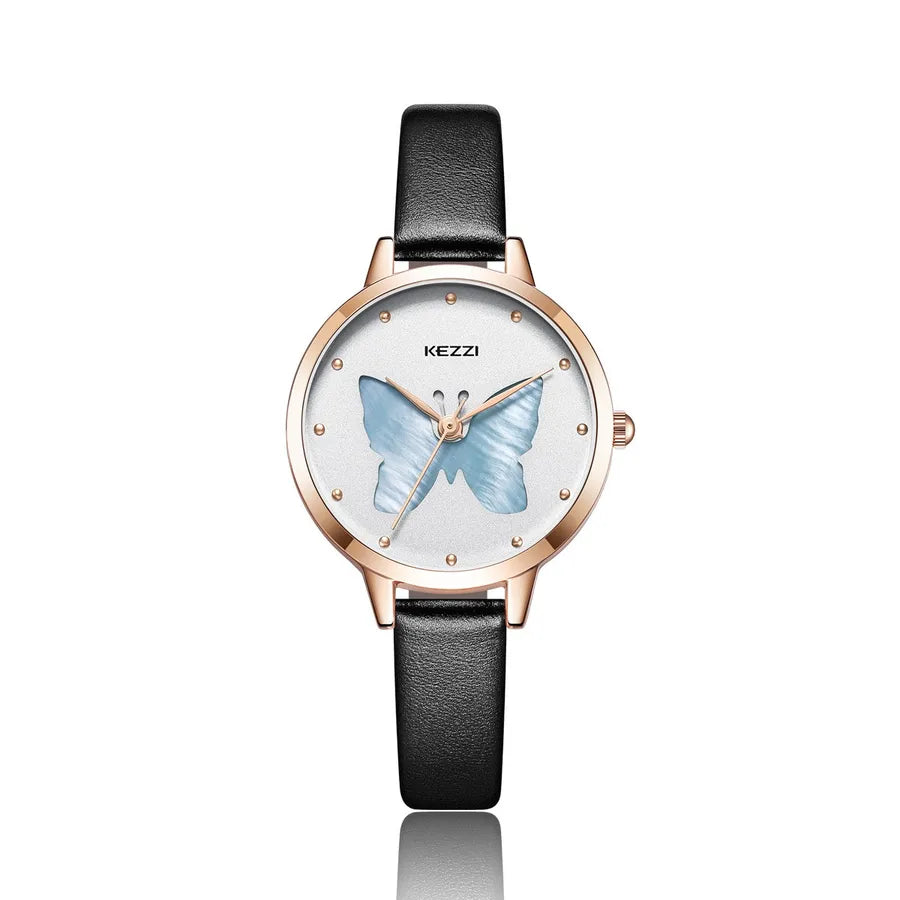 Casual Butterfly Buckle Quartz Watch Women's Watches