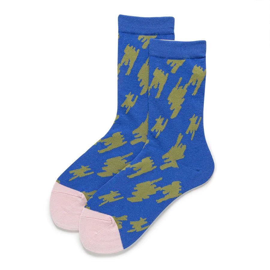 Women's Japanese Style Cartoon Cotton Crew Socks A Pair