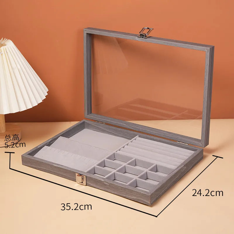 Large Capacity Dustproof Necklace Storage Box Snake Bone Chain Jewelry Display Case Hand Bracelet Earring Organizer Box