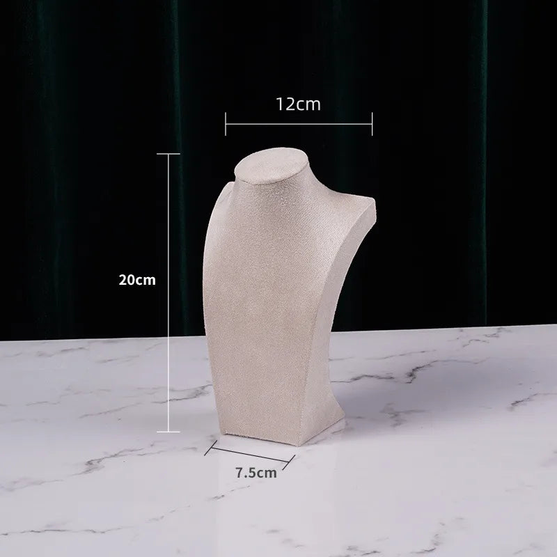 1 Piece Wood Flannel Simple Style Solid Color Jewelry Display Bust