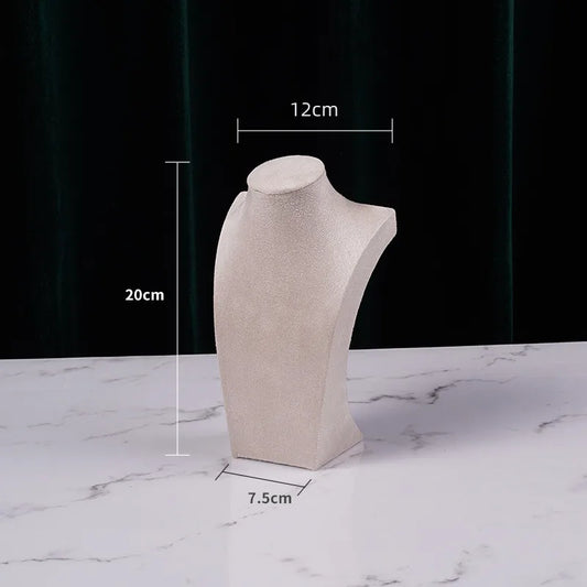 1 Piece Wood Flannel Simple Style Solid Color Jewelry Display Bust