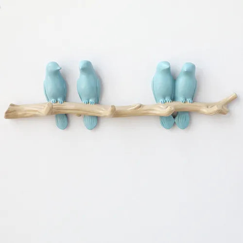 Nordic Creative Bird Decoration Hook Hallway Wall Seamless Key Hook Punch-free Wall Decoration Wall Hanging Coat Hook