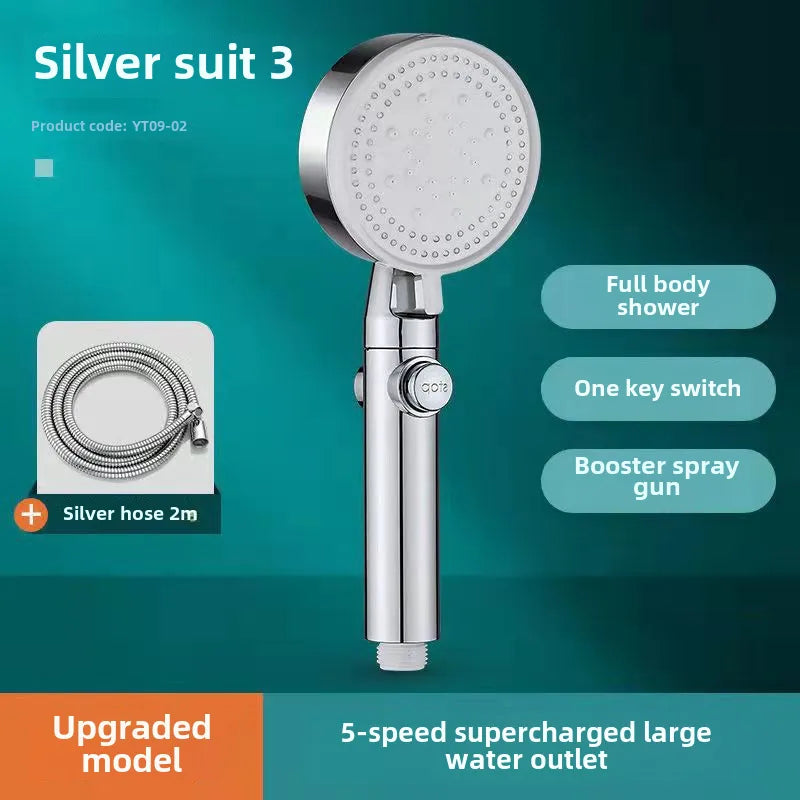 Pressurized Shower Head Shower Set Wholesale Black Samurai Home Bath Handheld Shower Head Bathroom Bracket