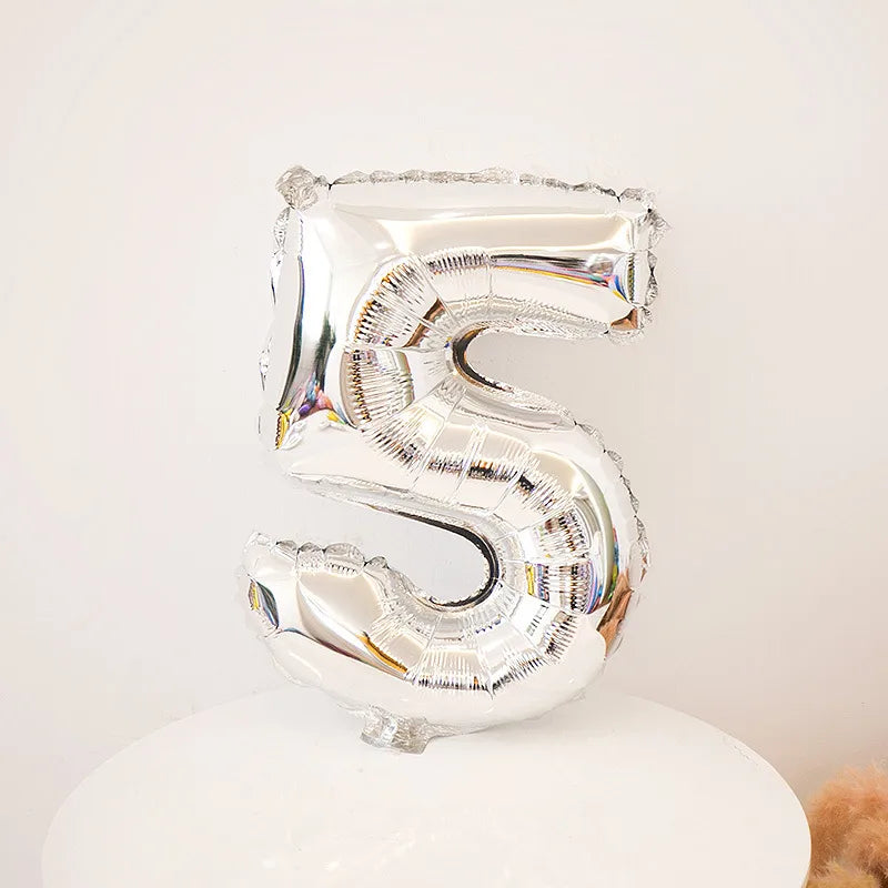 Simple Style Number Aluminum Film Party Festival Balloons