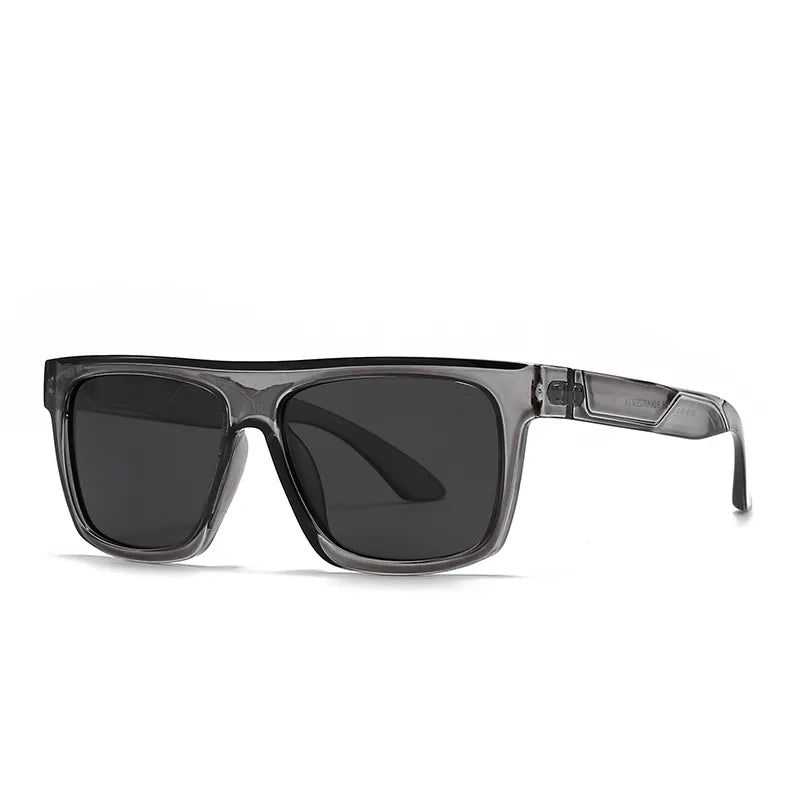 Casual Modern Style Solid Color PC Polarized Light Tinted Lenses Square Full Frame Men's Sunglasses