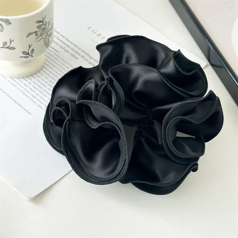 Elegant Lady Affordable luxury style Women's Solid Color Cloth Hair Tie