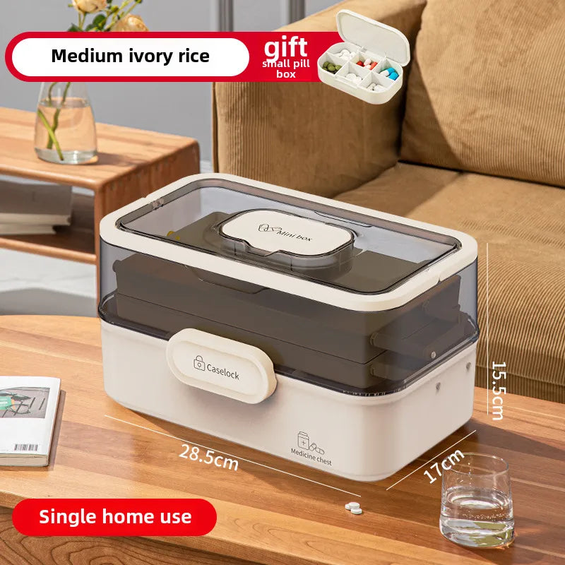 Medicine box Family medicine box household large capacity children's medicine multi-layer medical storage box first aid box small medicine box