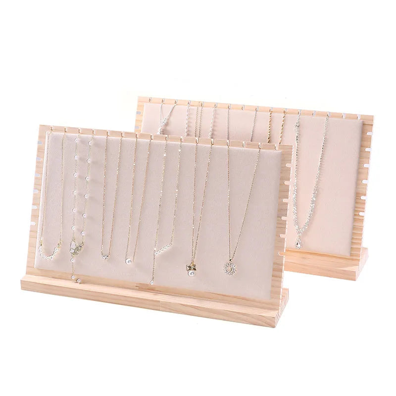 Extra Large Solid Wood Display Stand Necklace Sweater Chain Showcase Jewelry Accessory Pedestal Academic Style Combining Craftsmanship