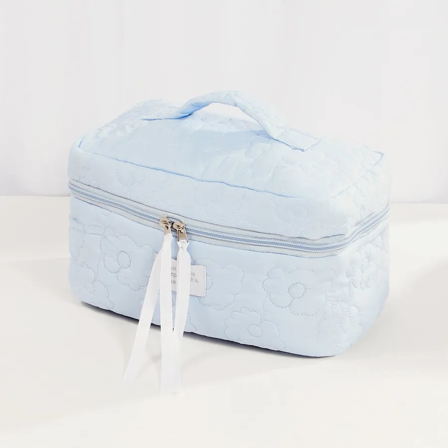 cute flower polyester square makeup bags