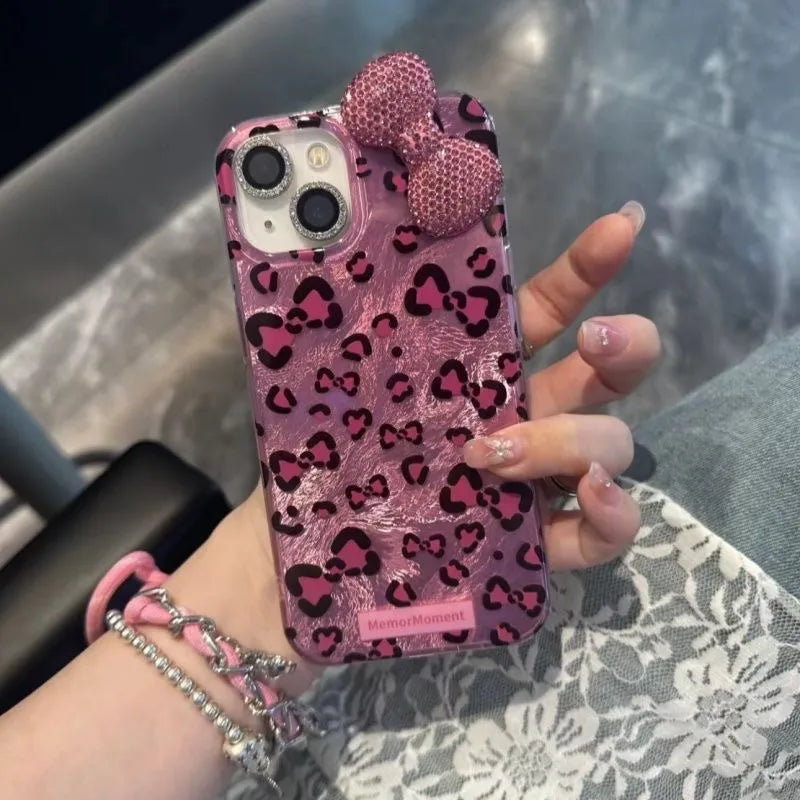 PC tpu Bow Knot Leopard Modern Style Phone Cases Phone Accessories