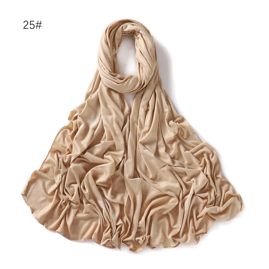 women's basic solid color mercerized cotton modal cotton linen scarves