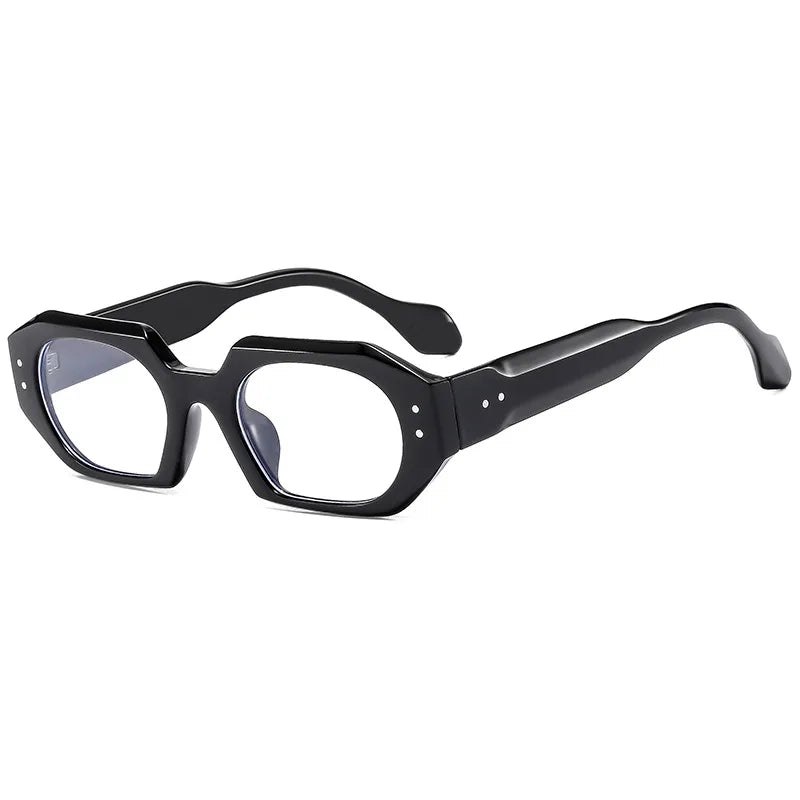 Hip-Hop Solid Color Ac Square Full Frame Glasses