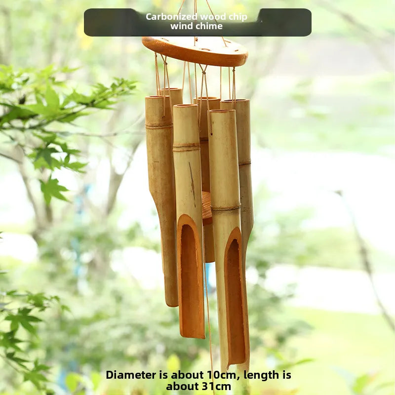 Creative Features Bamboo Wind Bell Hanging Ornaments Bamboo Bell Decoration Feng Shui Gift Bamboo Tube Wind Bell