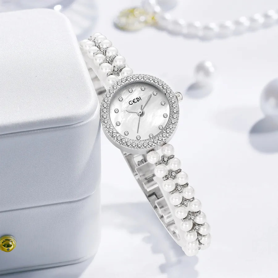 Goldie Light Luxury Diamond-encrusted Fritillaria Women's Watch Niche Chinese High-end Feeling Beads Wrist Watch Women's Bracelet Quartz Watch