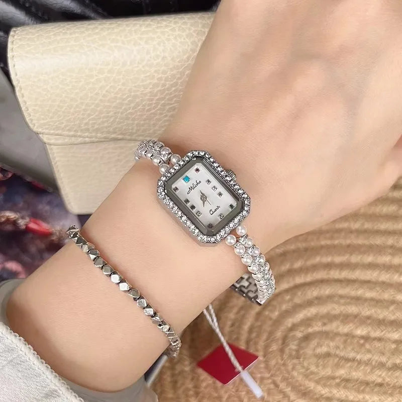 Elegant Simple Style Geometric Single Folding Buckle Quartz Watch Women's Watches