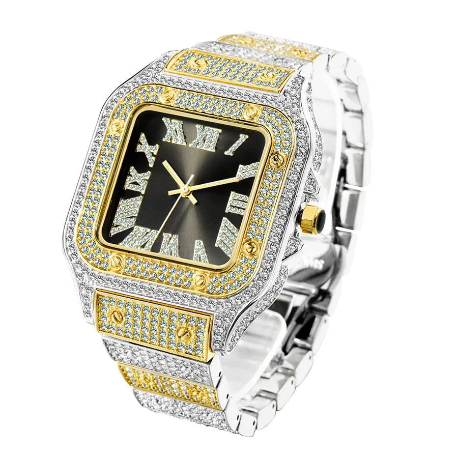 Fashion Geometric Butterfly Double Snap Quartz Men's Watches
