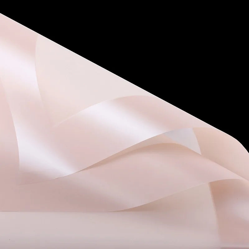 Elegant Romantic Sweet Solid Color Plastic Daily Date Korean Floral Wrapping Paper Party Supplies Gift Wrapping Supplies 1 Pack of 20 Sheets