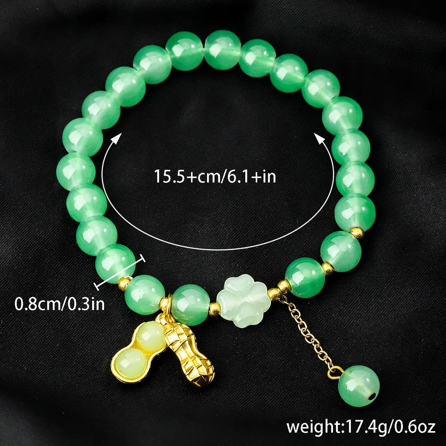 Elegant Classical Four Leaf Clover Butterfly Alloy Glass Beaded Bracelets Wholesale
