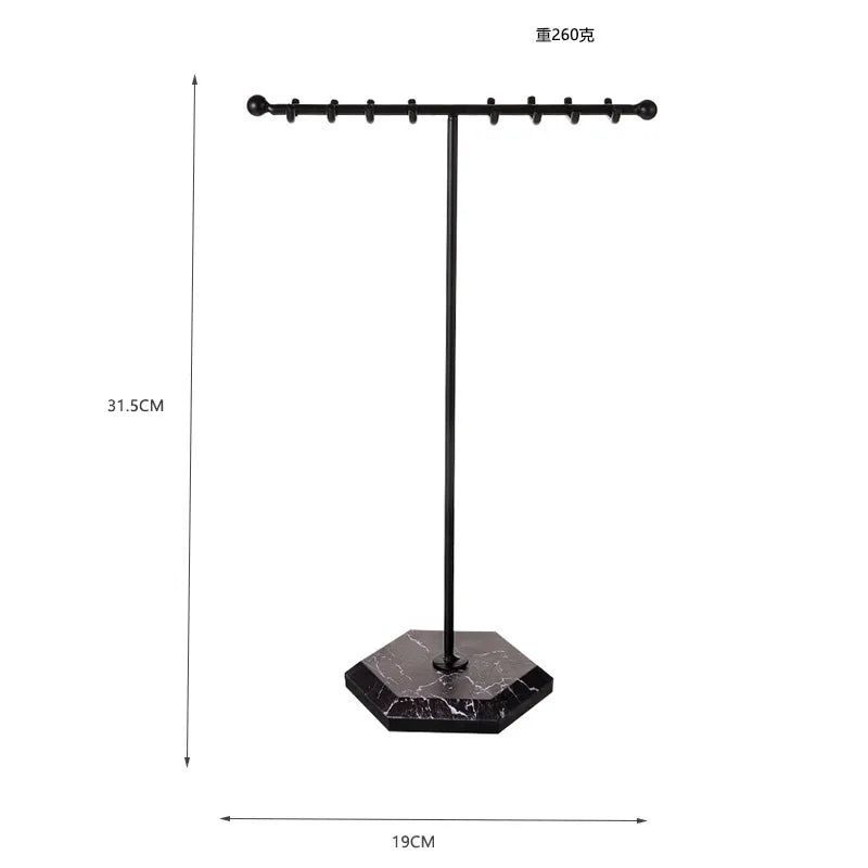 1 Piece Metal Iron Modern Style Classic Style Double Row 8 Hook Jewelry Display Jewelry Rack