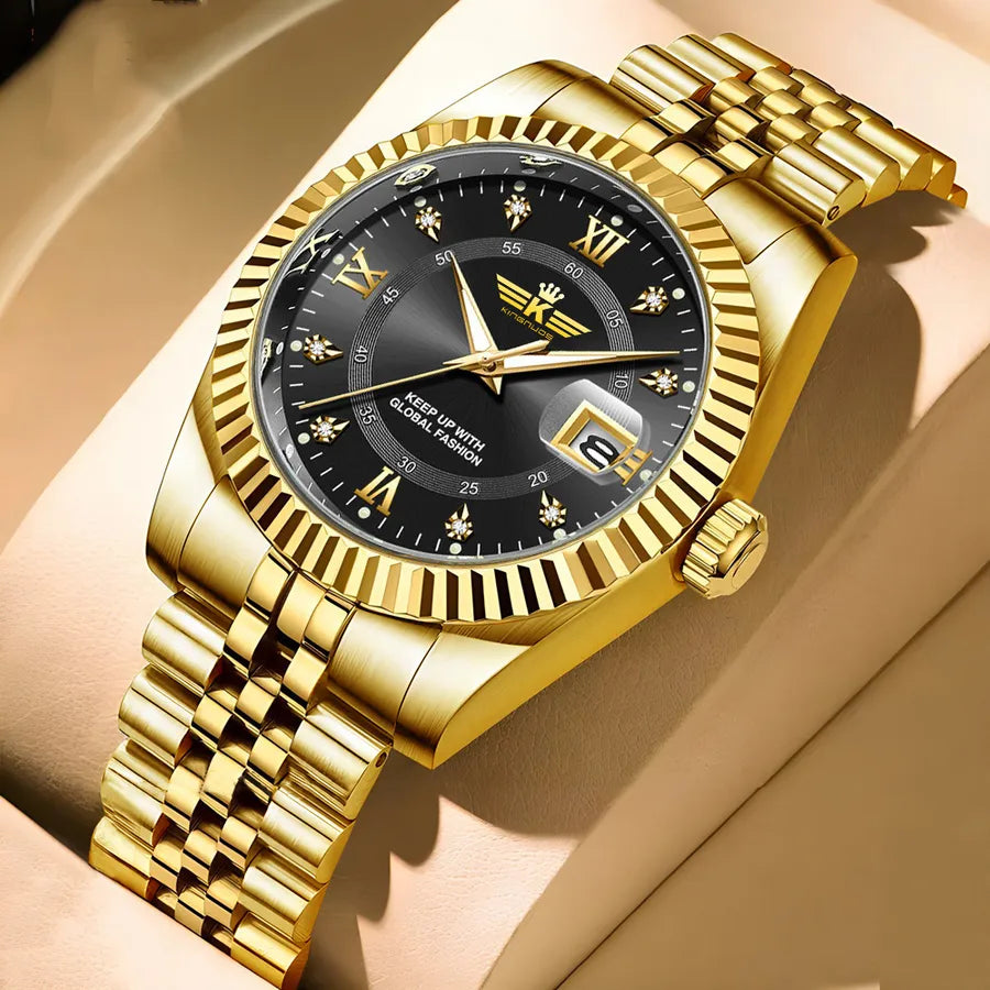 Casual Color Block Double Side Snaps Quartz Watch Men's Watches