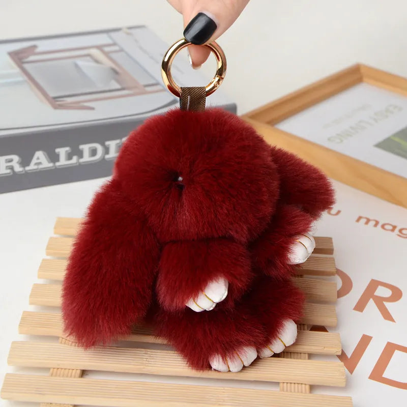 Simple Style Rabbit Artificial Wool Handmade Bag Pendant