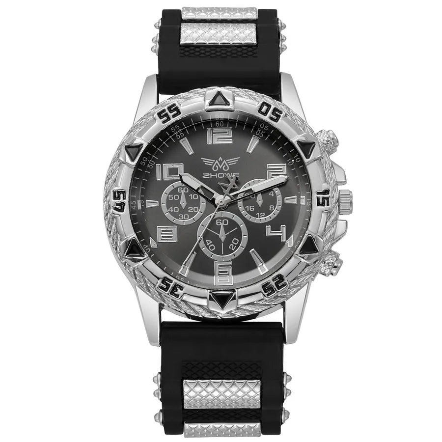 Wholesale  Men's Watch casual silicone strap watch Quartz fashion trend men's watch foreign trade hot men's watch