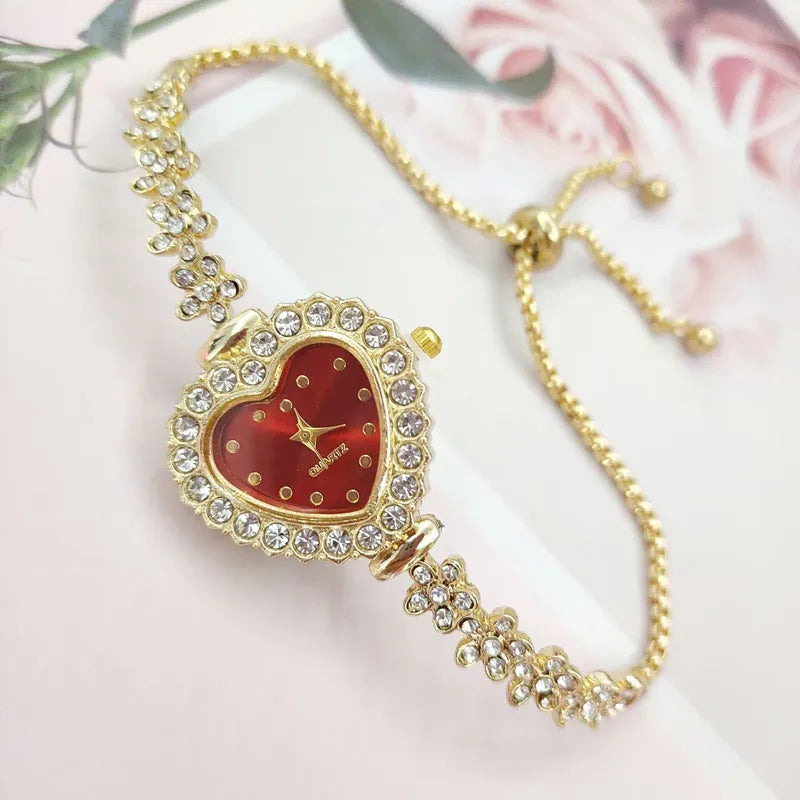 Elegant Lady Heart Shape Buckle Quartz Watch Women's Watches
