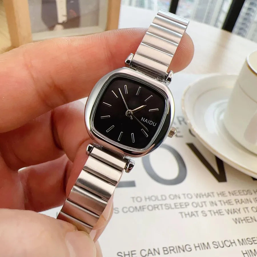 Casual Solid Color Single Folding Buckle Quartz Women's Watches