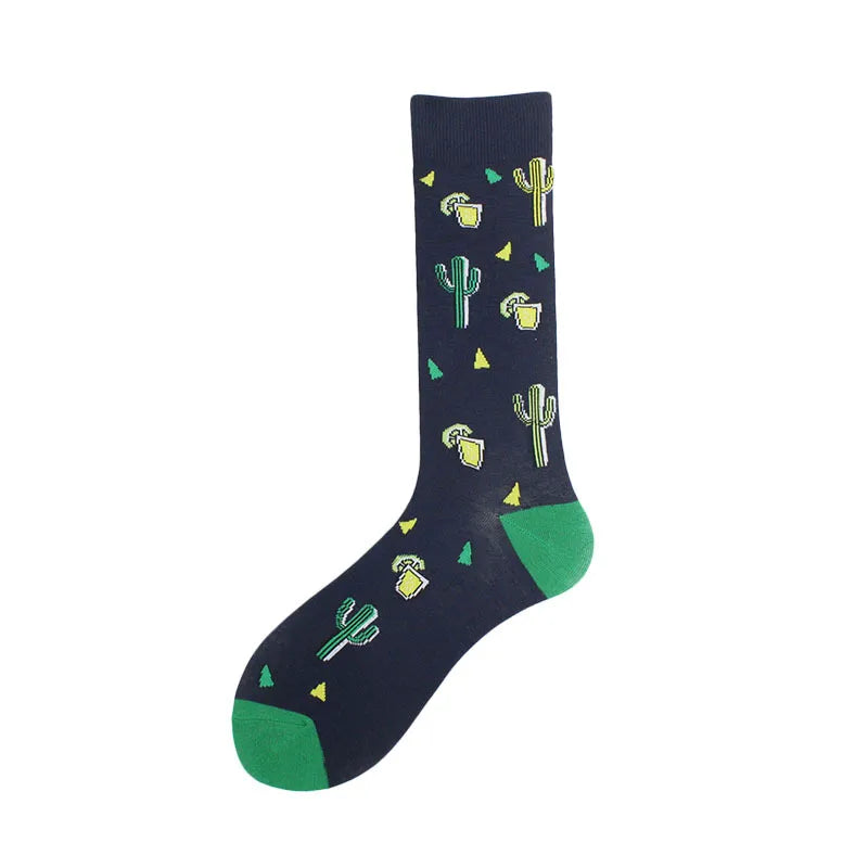 men's cartoon style animal cotton ankle socks a pair