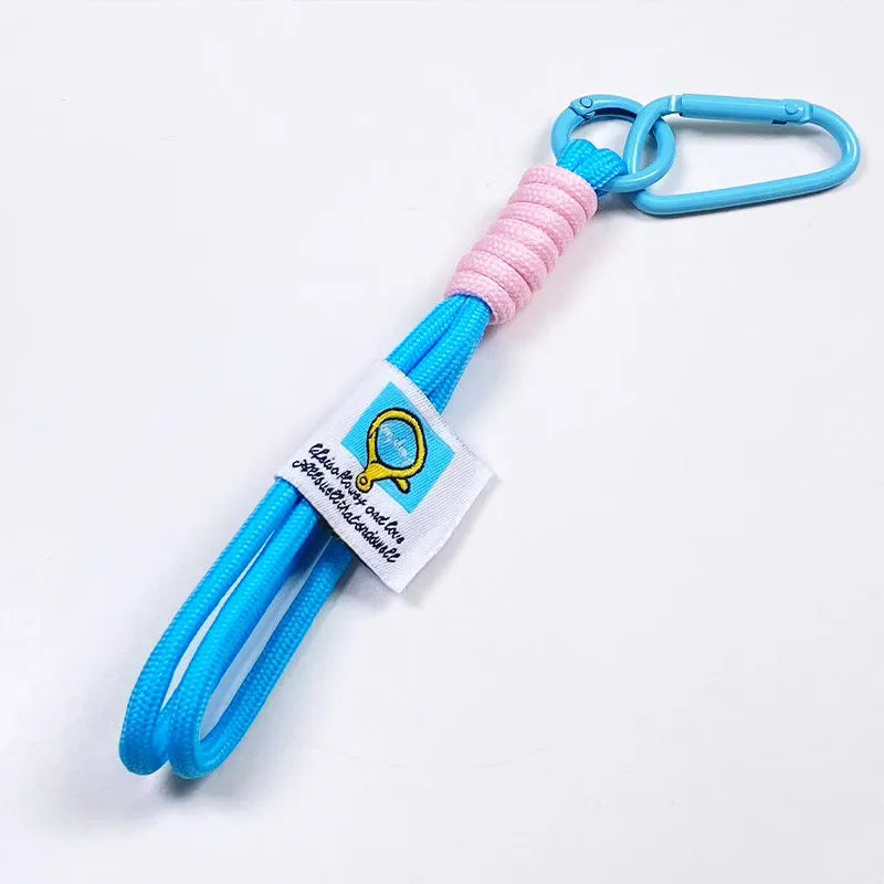 Cute Metal Keychain Pendant Beaded Bookbag Girl's Bag Charm  Style Cartoon Design Half Handmade Flower