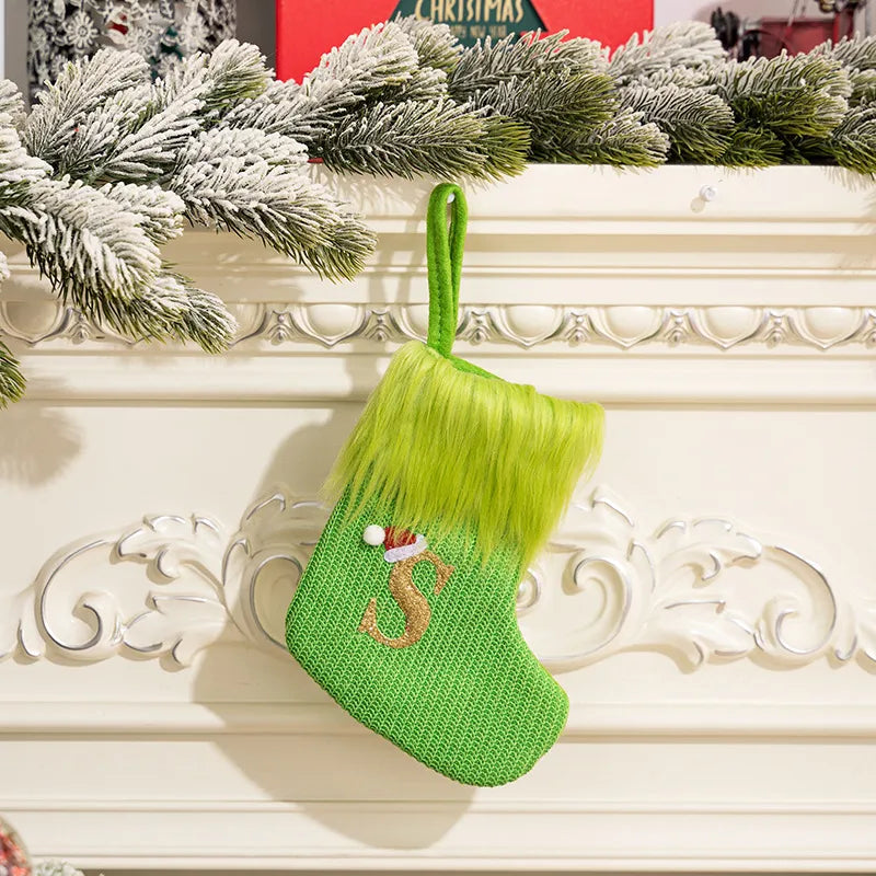 Christmas Nordic Style Cartoon Style Classic Style Christmas Hat Letter Nonwoven Polyester Party Festival Christmas socks Decorations Hanging Ornaments