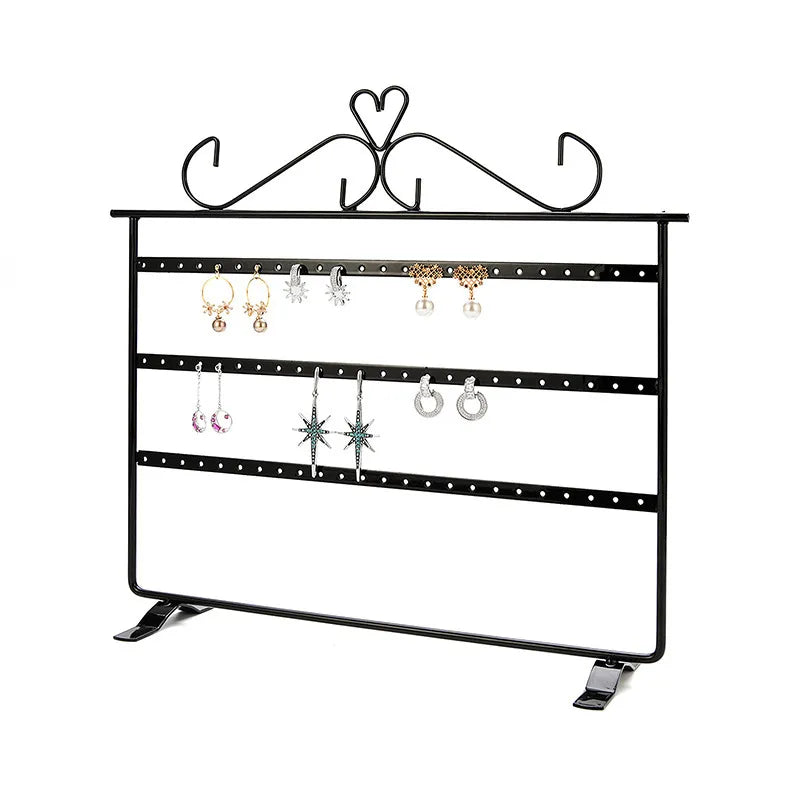 hot-selling three-tier iron display rack double-sided earring storage rack wholesale nihaodropshipping