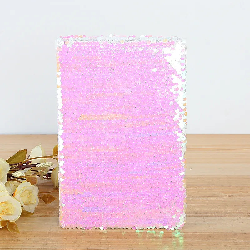 Color Changing Fish Scale Sequin Notebook Customizable Cover Pattern Creative Stationery Ideal For Anniversary And Award Ceremonies