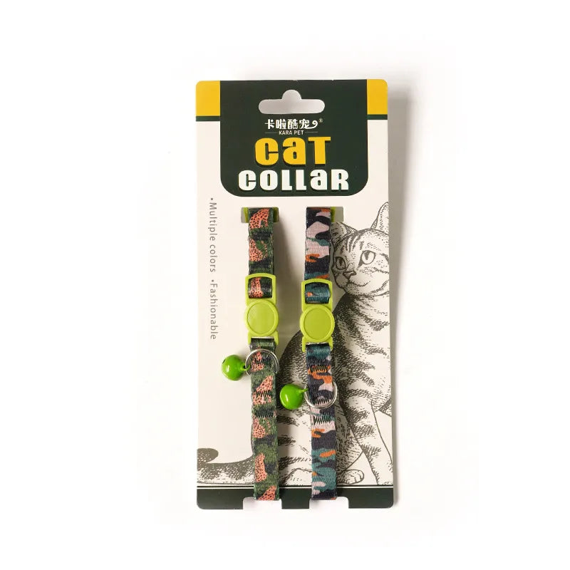 simple printed adjustable cute dog pet collar set