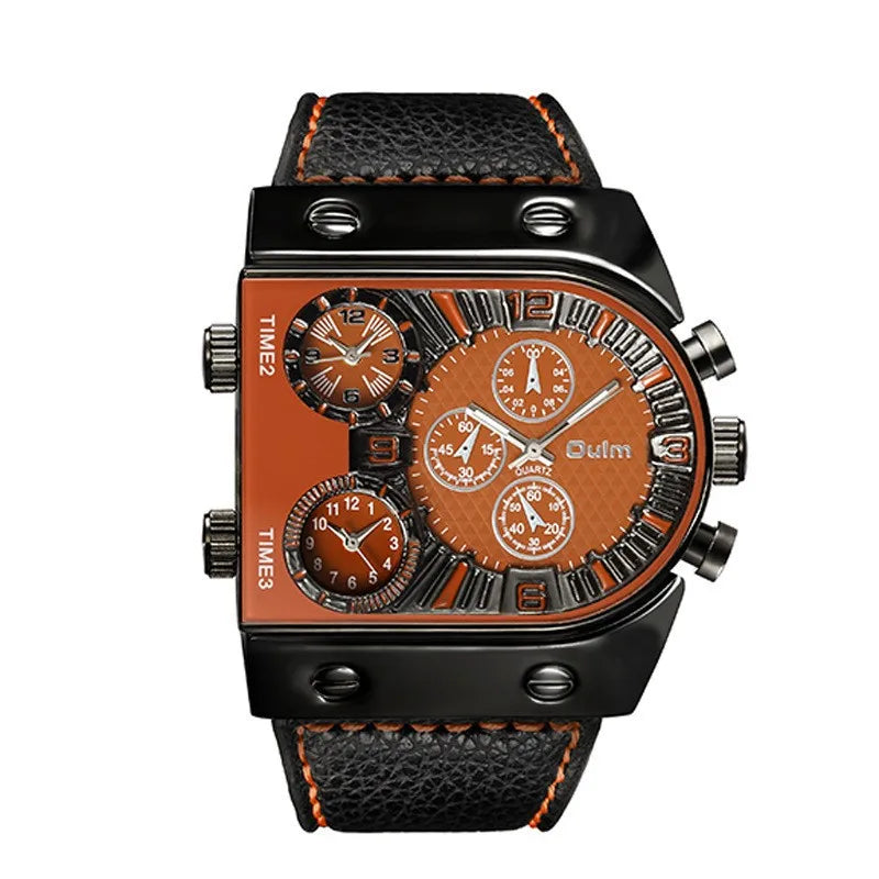 casual round single folding buckle quartz men's watches