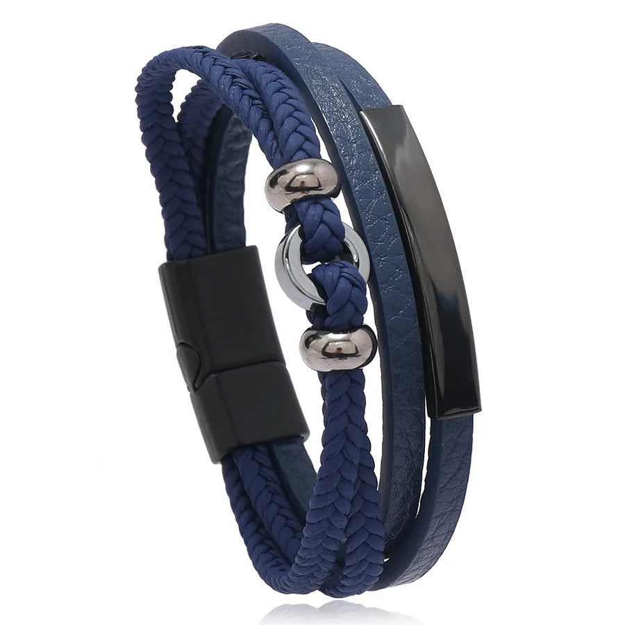 Simple Style Geometric Alloy Men's Bangle