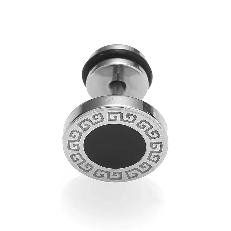 1 Piece Simple Style Classic Style Round Polishing Inlay 316L Stainless Steel  Zircon 18K Gold Plated Ear Studs