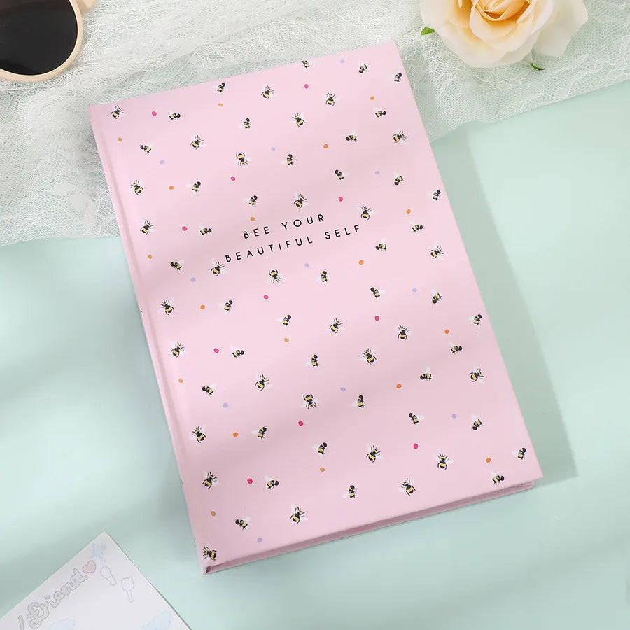 A5 Hard Cover New Flower Design Bullet Journal Notebook Creative Dotted Inner Pages Cute Style Wooden Pulp Material