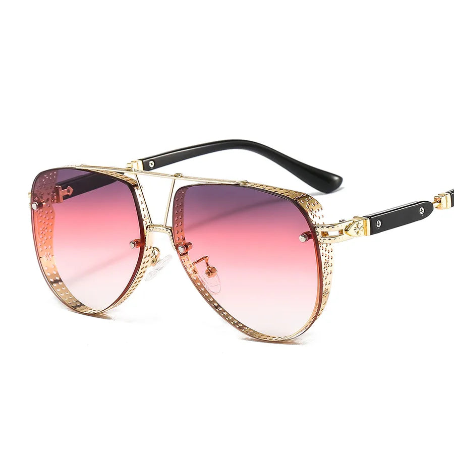 men's fashion solid color pc round frame full frame sunglasses