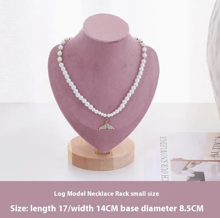 1 Piece solid wood Retro Classic Style Solid Color Jewelry Rack