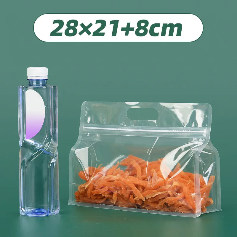 Thickened frosted transparent self-supporting packaging bag candy scented tea rice self-sealing bag cat food bait eight-sided sealing bag wholesale