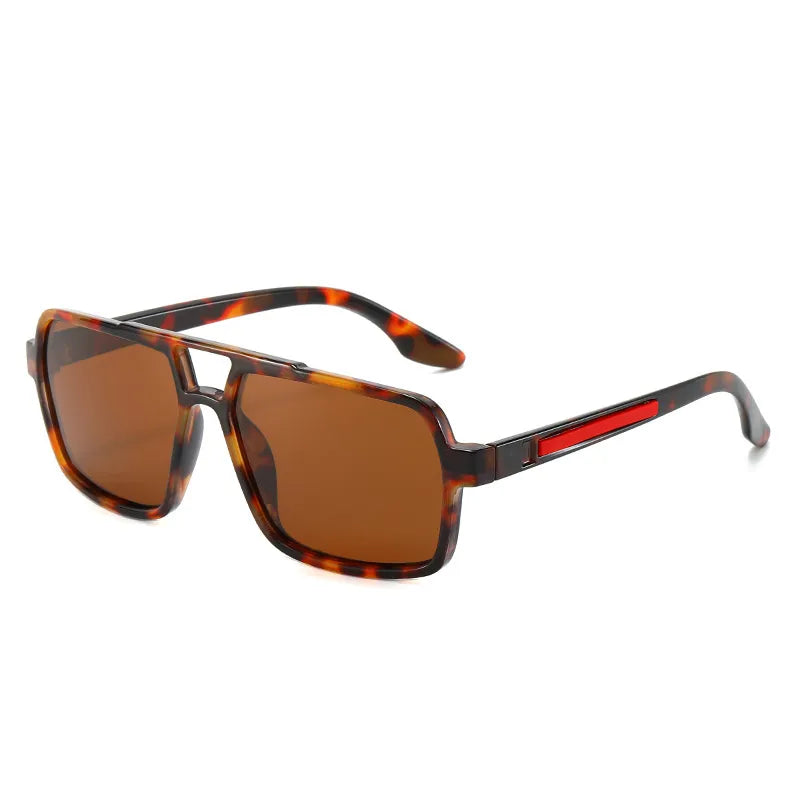 elegant basic solid color tac square full frame men's sunglasses