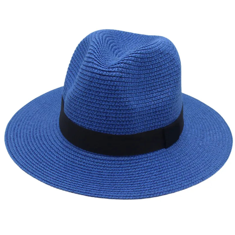 Unisex Vacation Classic Style Solid Color Big Eaves Straw Hat