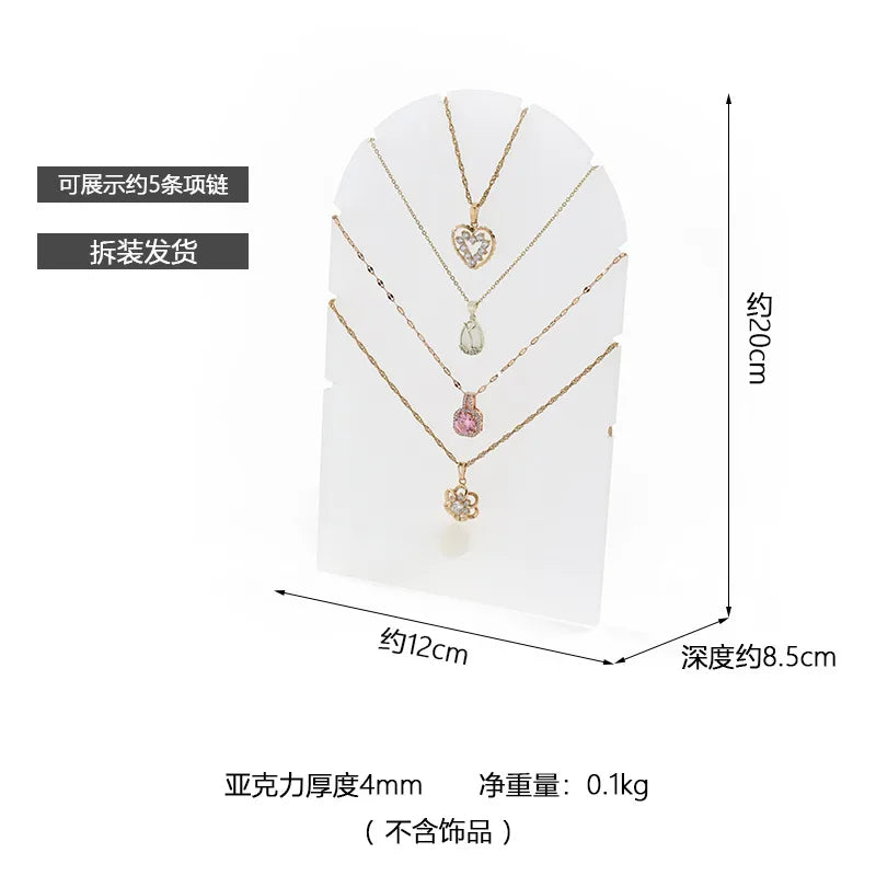Acrylic Necklace Display Stand Jewelry Shooting Props Artistic Style Assembled Design Necklace Showcase Acrylic Holder