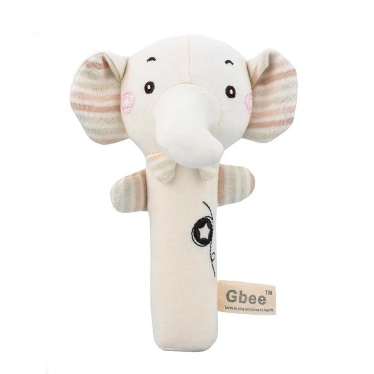 Gbee baby rattle plush toy early education animal round rattle doll baby soothing toy