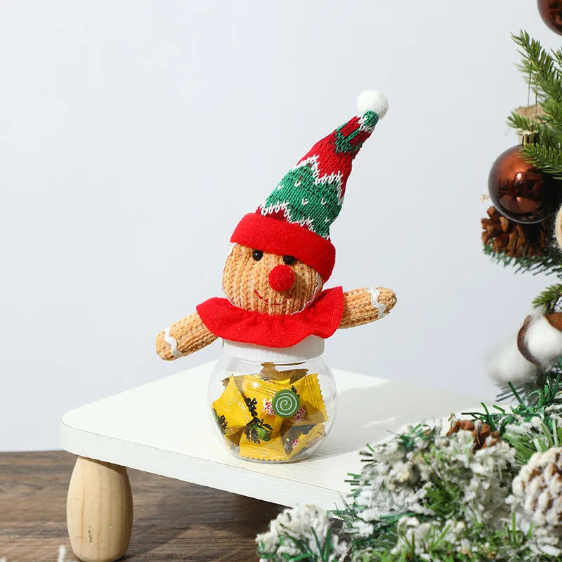 Christmas Decorations Gingerbread Man Stretching Dwarf Figure With Light Biscuit Man Doll Pendant Cartoon European Countryside Style Polyester