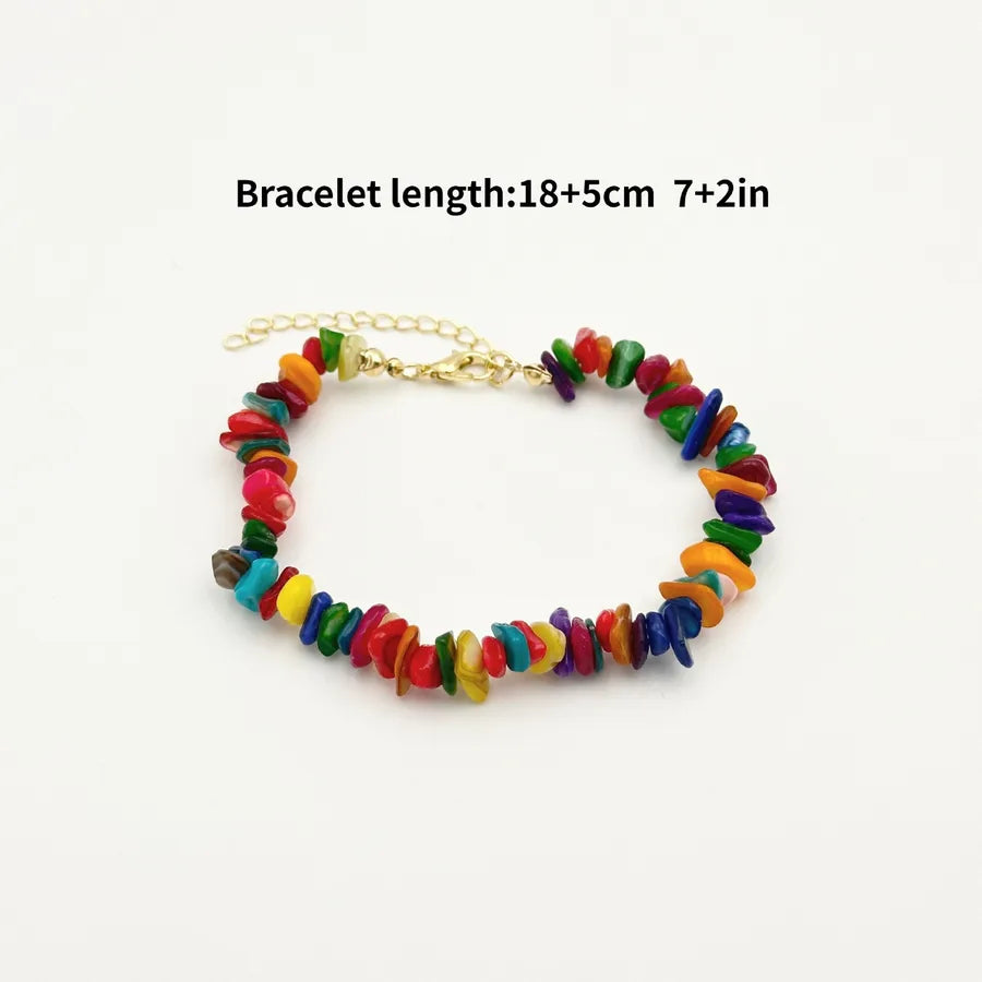 Vacation Bohemian Geometric natural stone turquoise Bracelets In Bulk