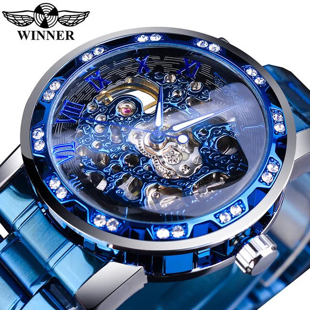 casual geometric buckle mechanical men's watches