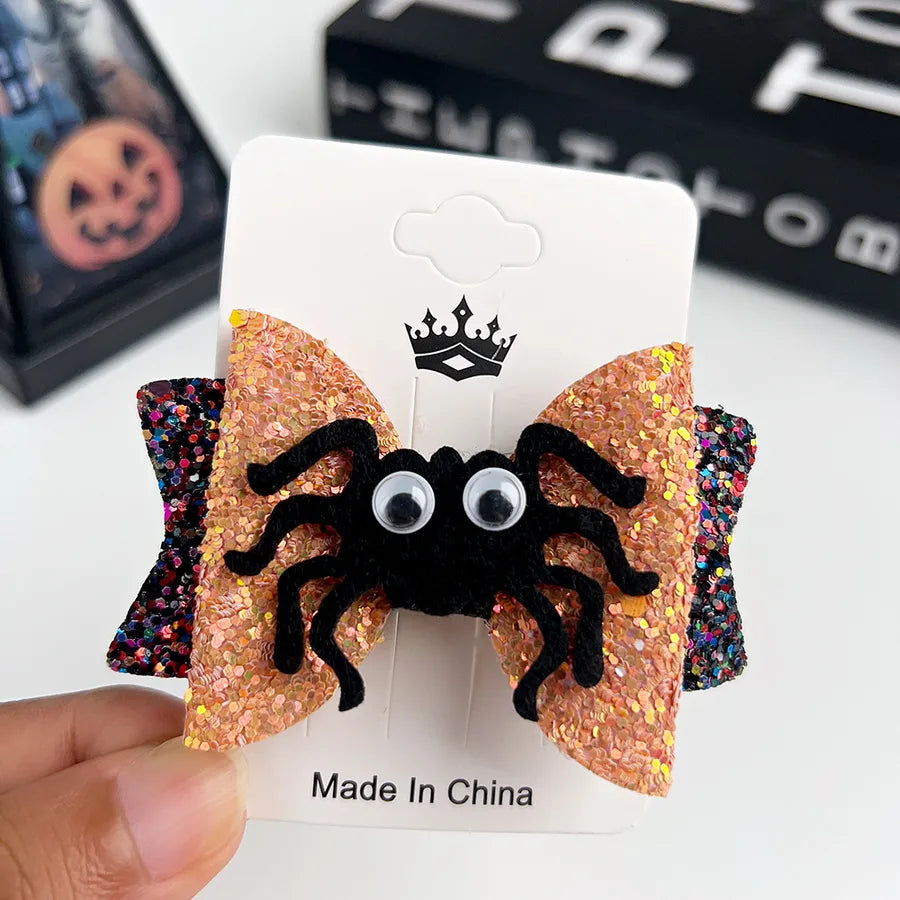 New Arrival Halloween Ornaments Creative Funny Pumpkin Ghost Bat Side Clip Top Clip Festival Atmosphere Hair Accessories